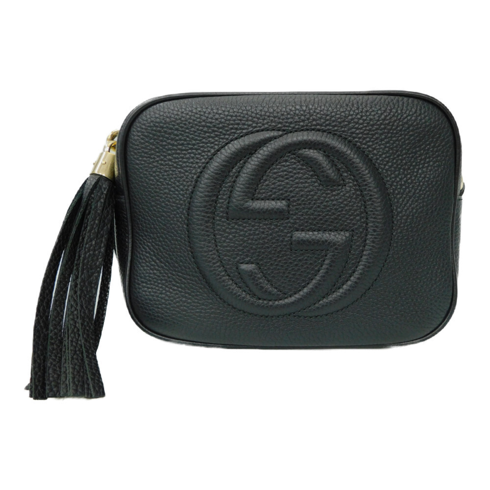 GUCCI SoHo Disco Bag GG Black Leather
